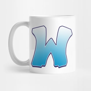 W- Blue Mug